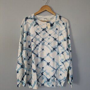 Offline by Aerie tie dye blue crewneck pullover sweatshirt long sleeve top